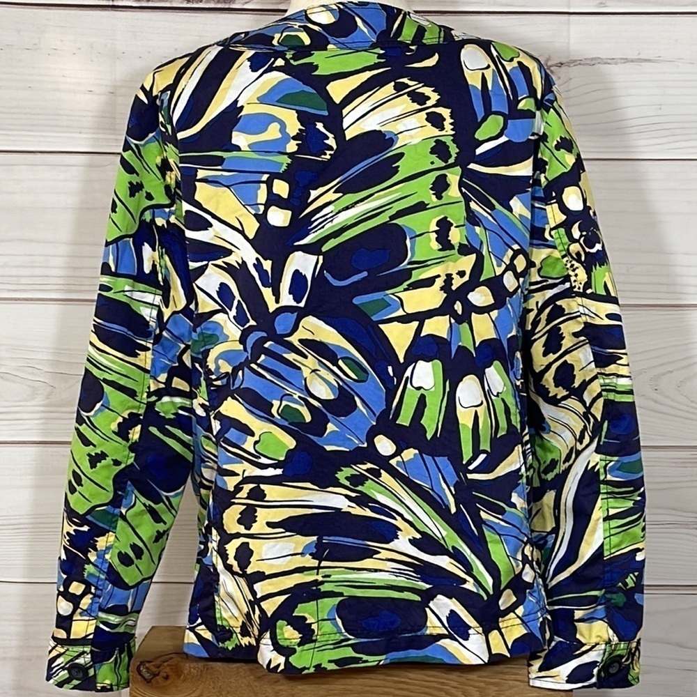 Chico's Abstract Print Lined Jacket Size XL/16/Chico's 3 - Picture 4 of 8